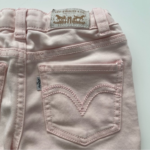 6pc Bundle Girls 4T Pink Tops Denim Leggings Dress Sandals Levi’s Calvin Klein - Picture 6 of 14